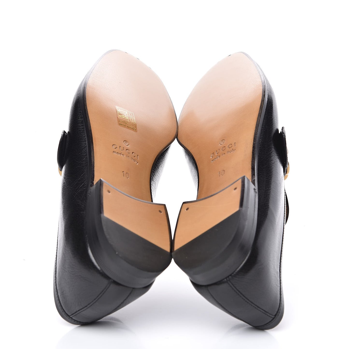 Goatskin Web Mens GG Loafers 10 Black