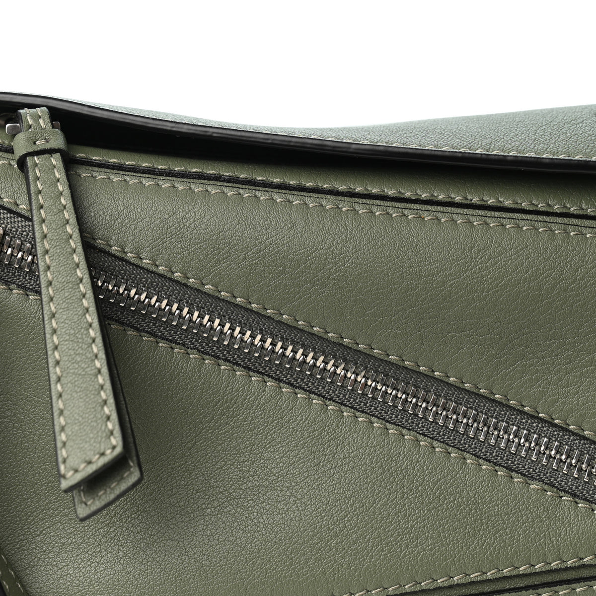 Loewe Calfskin Mini Puzzle Bumbag Dark Sage 8 of 10