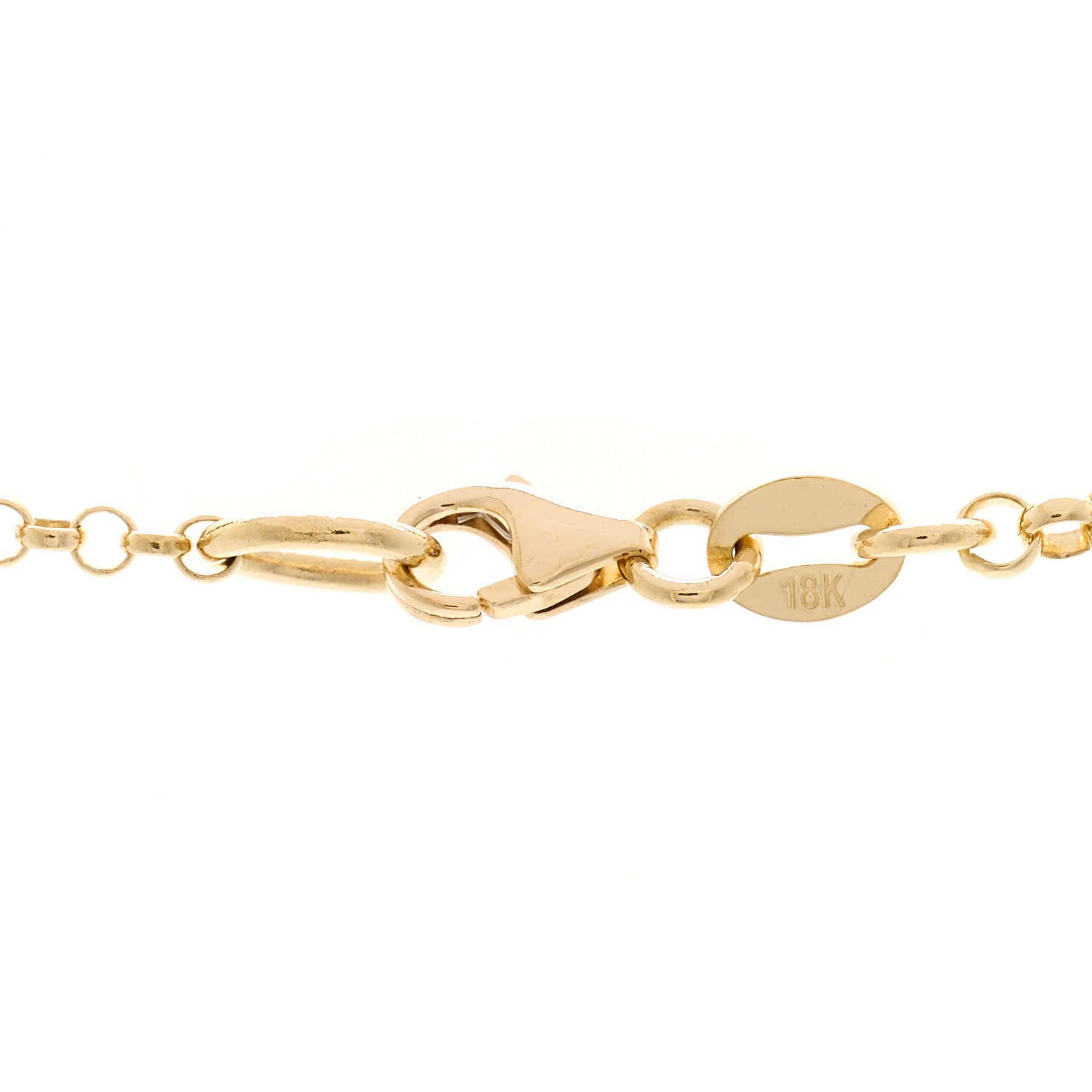 Foundrae 18K Yellow Gold Diamond Small Strength Mixed Belcher Chain Necklace 5 of 5