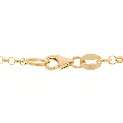 Foundrae 18K Yellow Gold Diamond Small Strength Mixed Belcher Chain Necklace 5 of 5