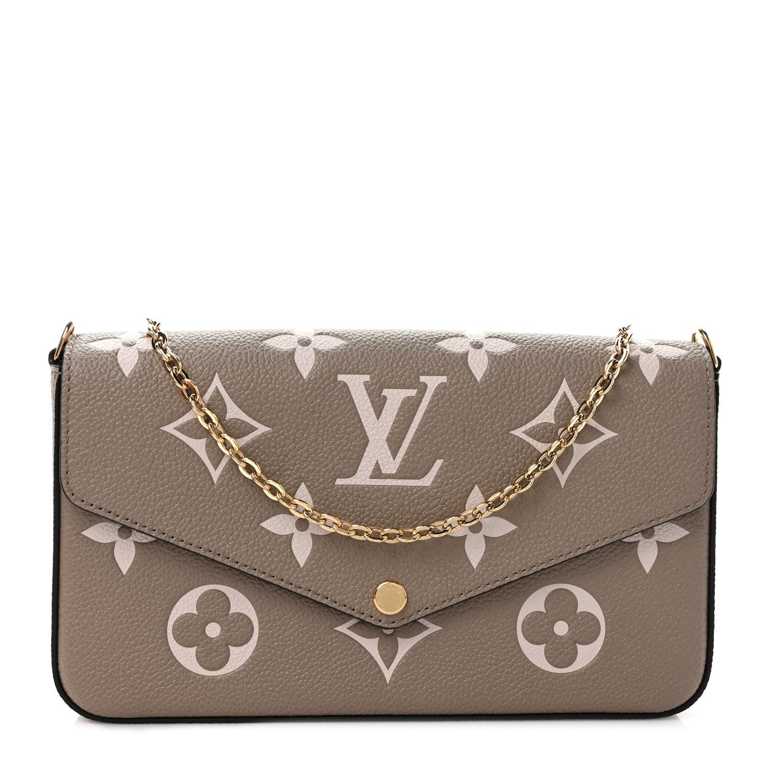 Louis Vuitton Empreinte Monogram Giant Felicie Pochette Tourterelle Creme 3 of 11