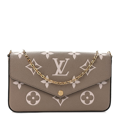 Louis Vuitton Empreinte Monogram Giant Felicie Pochette Tourterelle Creme 3 of 11