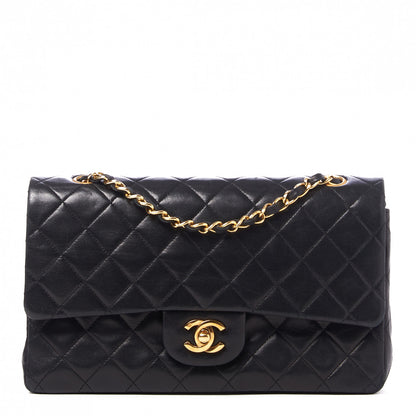Chanel Lambskin Quilted Medium Double Flap Black 1 of 9