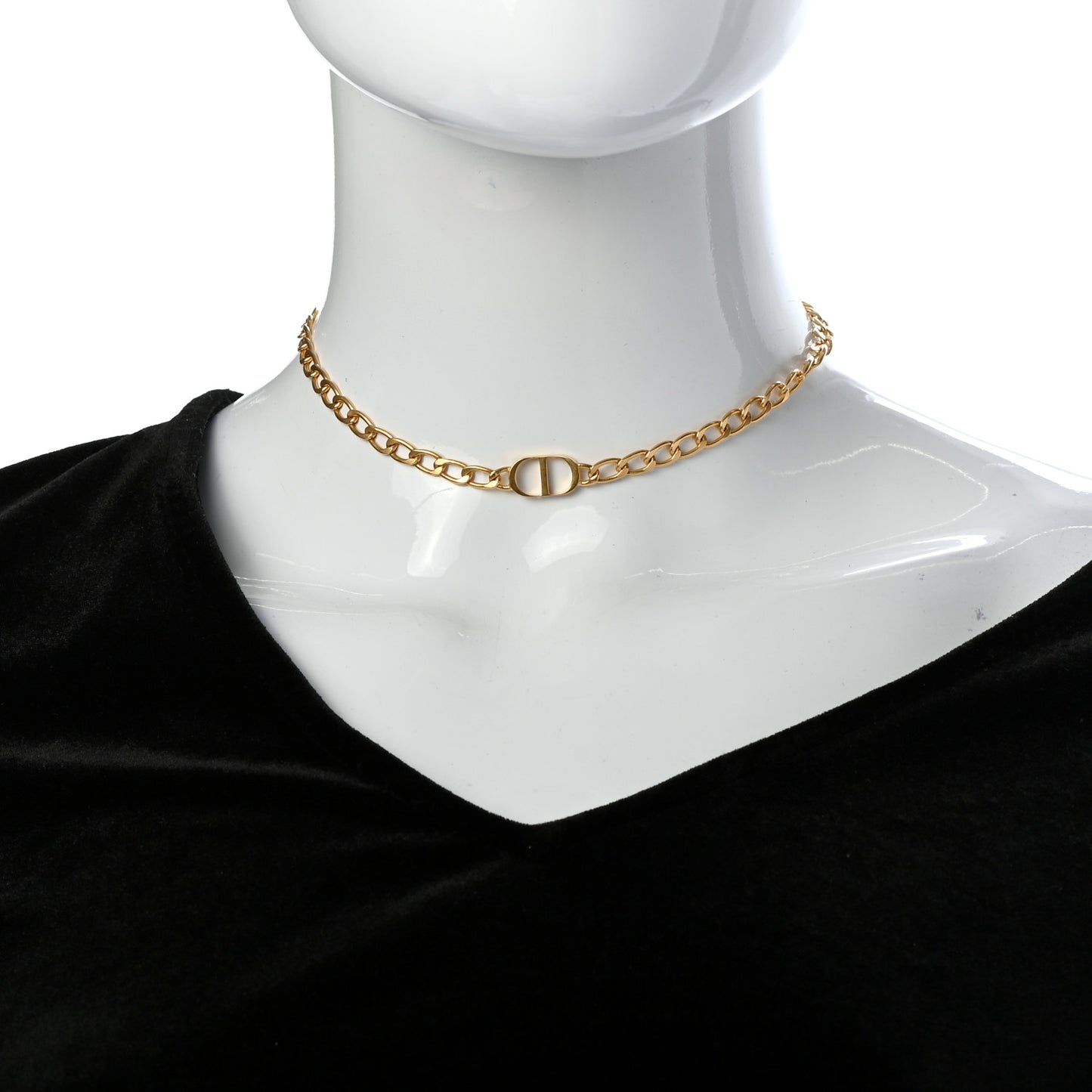 Metal Petit CD Choker Necklace Gold