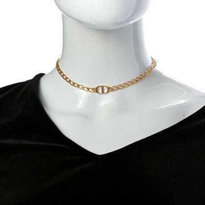Christian Dior Metal Petit CD Choker Necklace Gold 2 of 4
