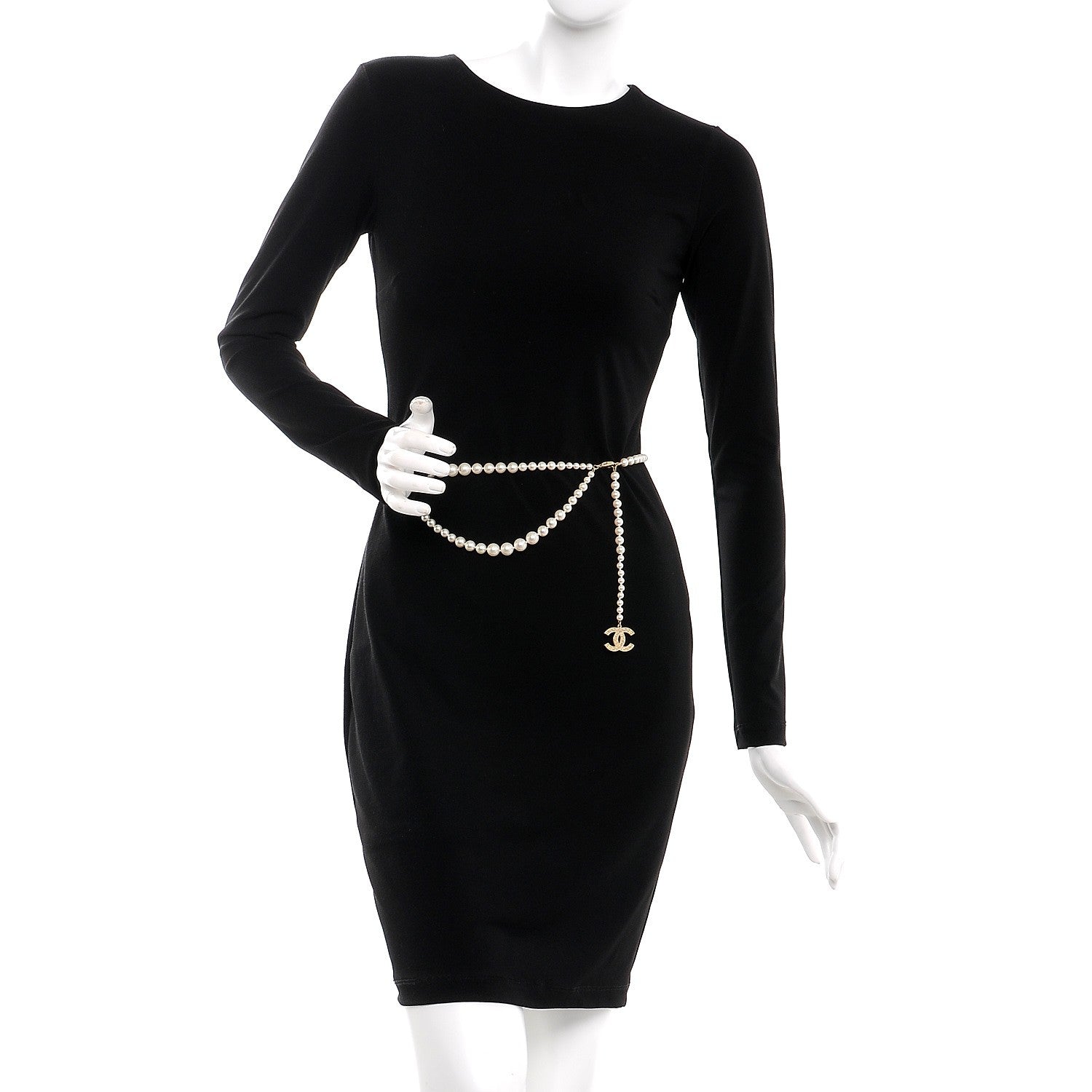 Chanel Pearl CC Double Strand Belt Gold 2 of 8