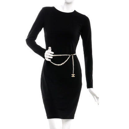 Chanel Pearl CC Double Strand Belt Gold 2 of 8