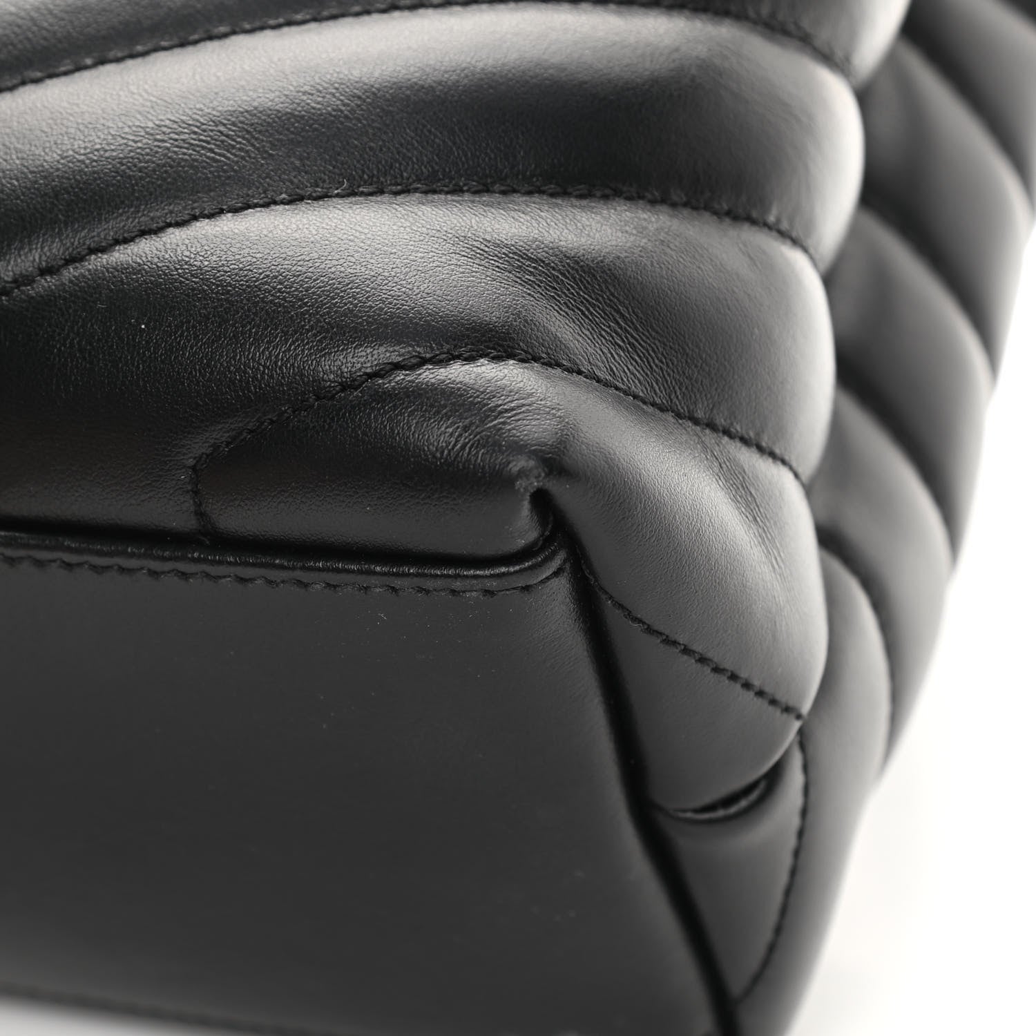 Saint Laurent Calfskin Y Quilted Monogram Medium Loulou Chain Satchel Black 15 of 17