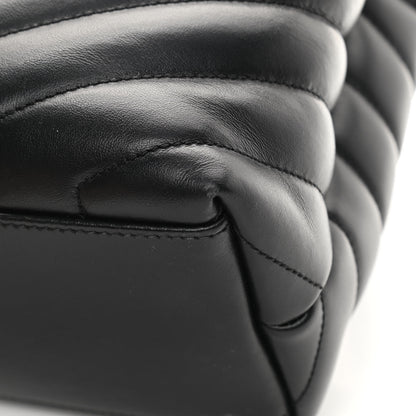 Saint Laurent Calfskin Y Quilted Monogram Medium Loulou Chain Satchel Black 15 of 17
