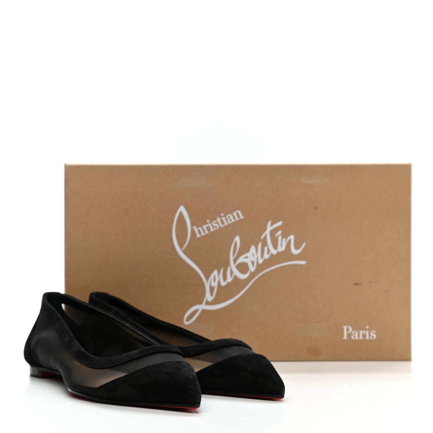 Christian Louboutin Veau Velours Rete Galativi Flats 37.5 Black 8 of 8