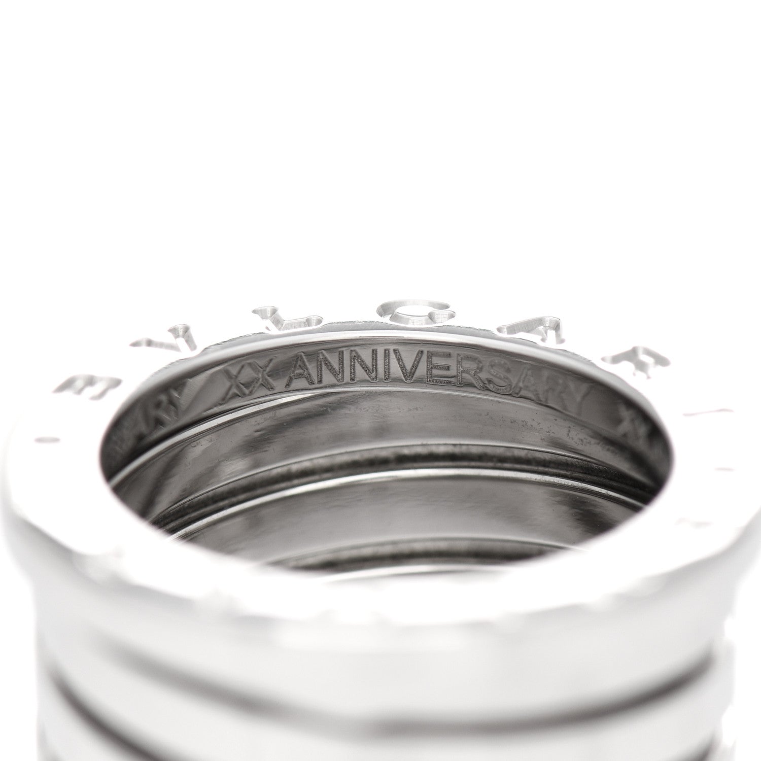 Bulgari 18K White Gold B.Zero1 Four-Band Ring 49 5 5 of 7