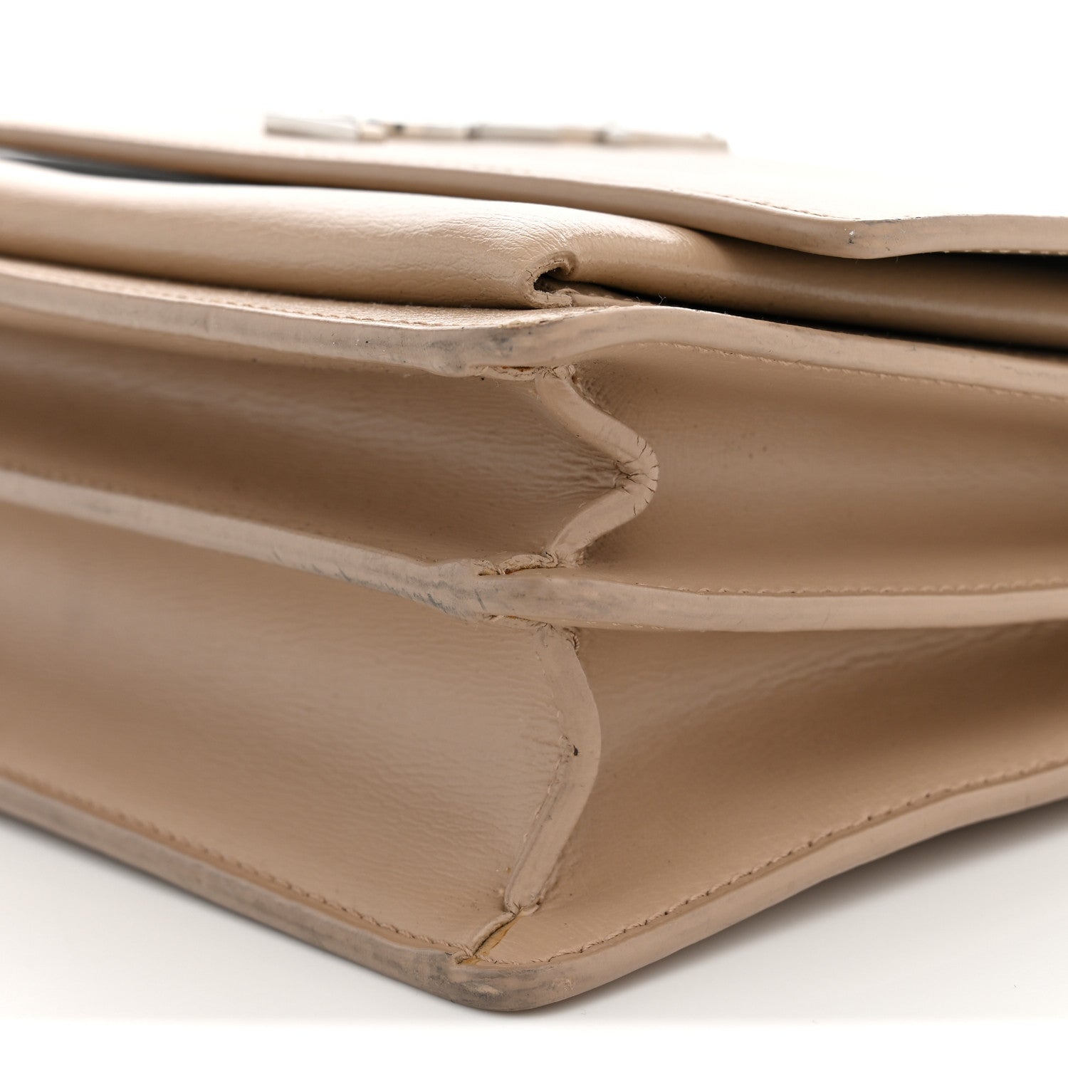 Saint Laurent Calfskin Medium Monogram Sunset Dark Beige 9 of 13