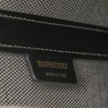 Burberry Canvas Cotton Small Peggy Bucket Bag Black Fiery Red 6 of 9