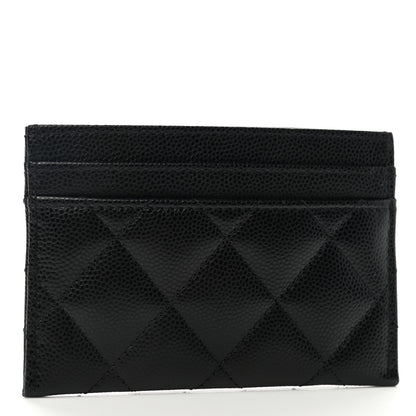 Chanel Caviar Quilted Crystal Card Holder Black 3 of 9
