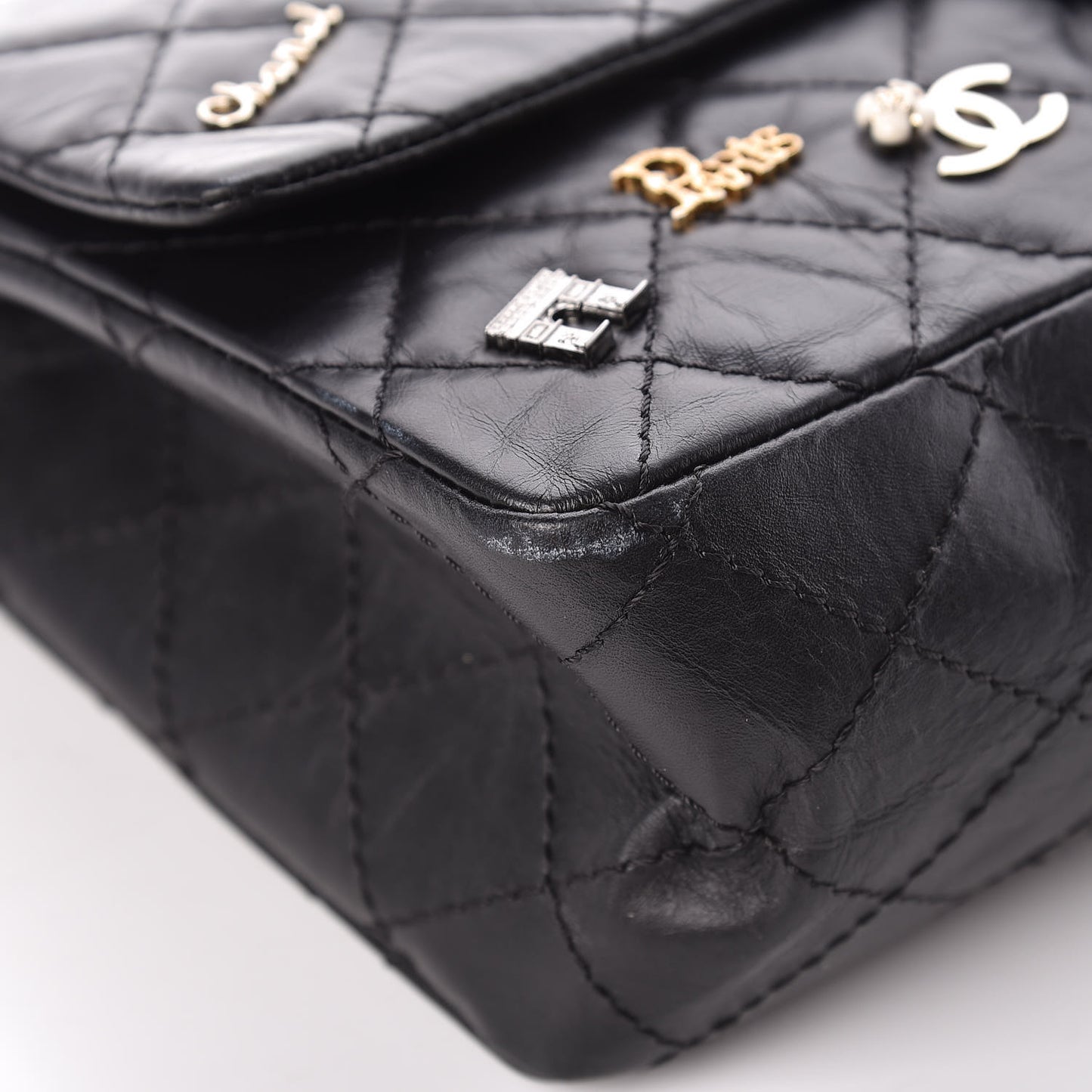 Aged Calfskin Lucky Charms 2.55 Reissue 226 Flap Black