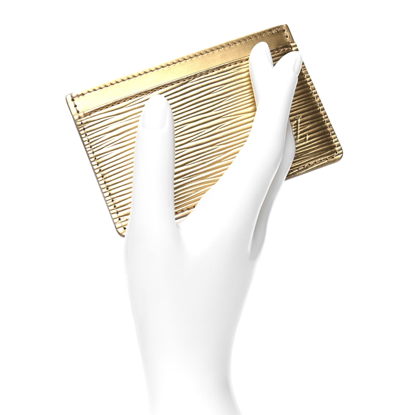 Epi Card Holder Gold