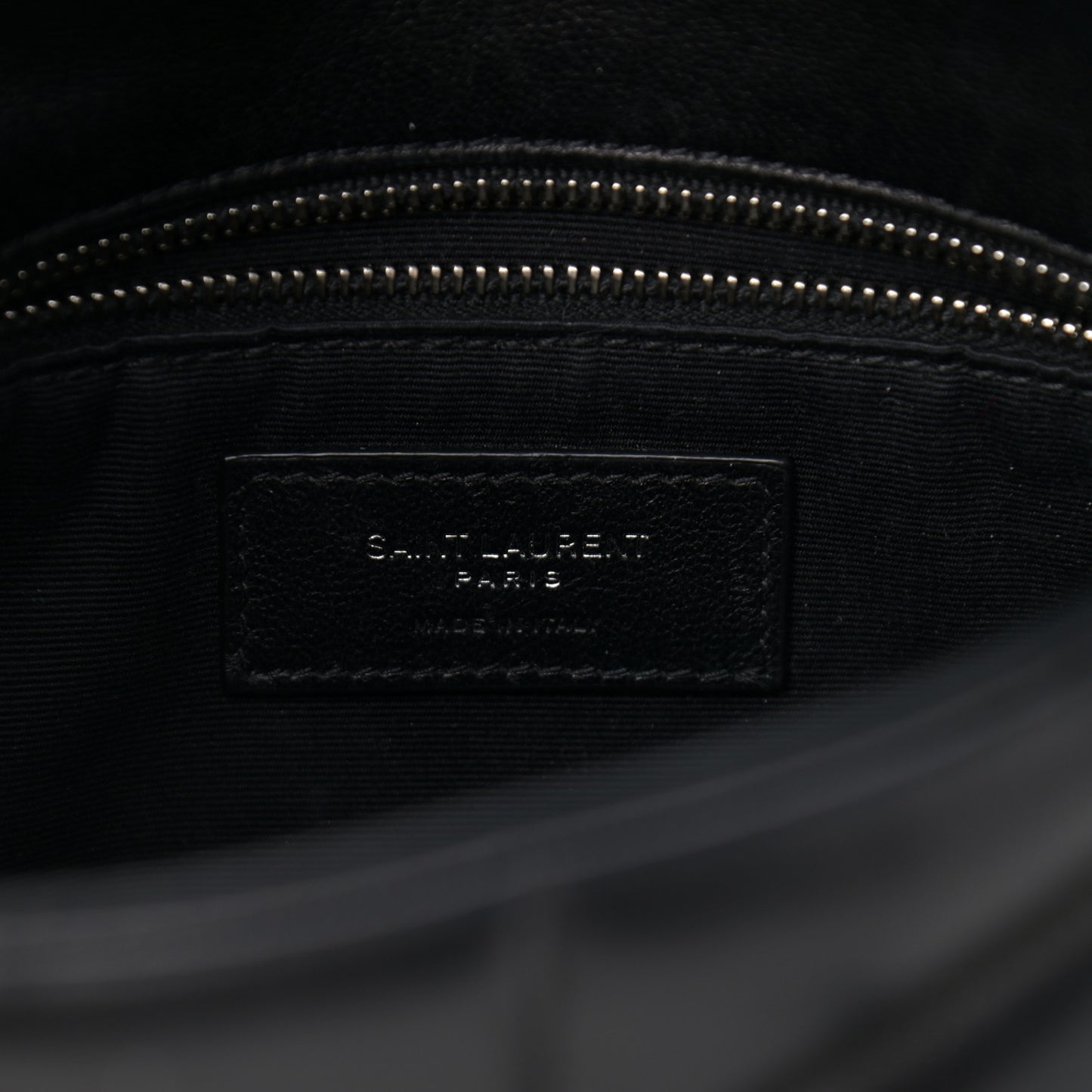 Lambskin Quilted Toy Loulou Puffer Monogram Chain Satchel Black