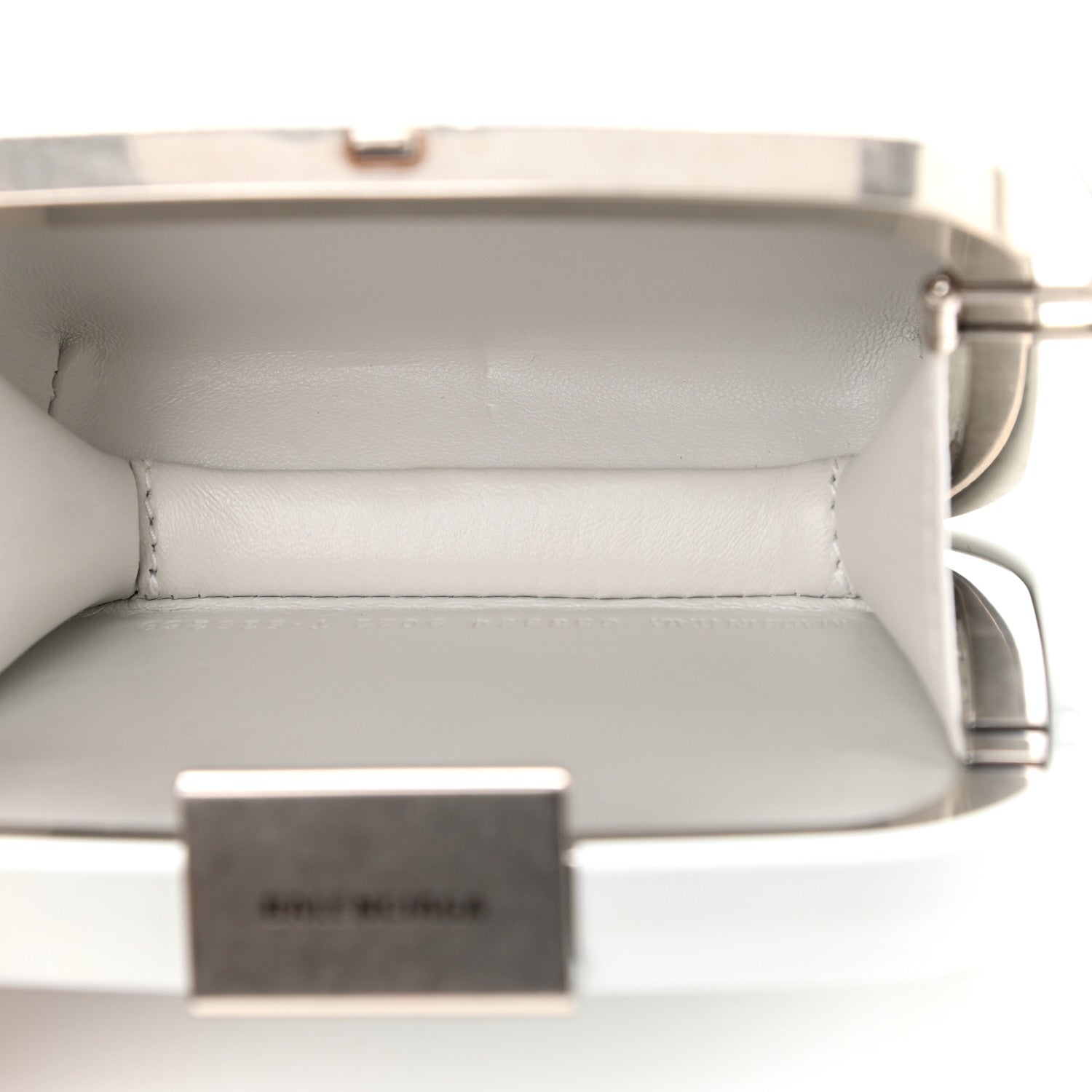 Balenciaga Recycled Plastic Calfskin Embossed Mini Lunch Box Case with Strap White 5 of 10
