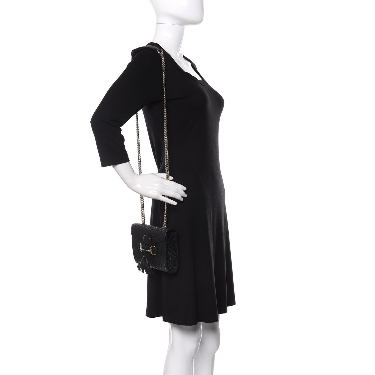Microguccissima Mini Emily Shoulder Bag Black