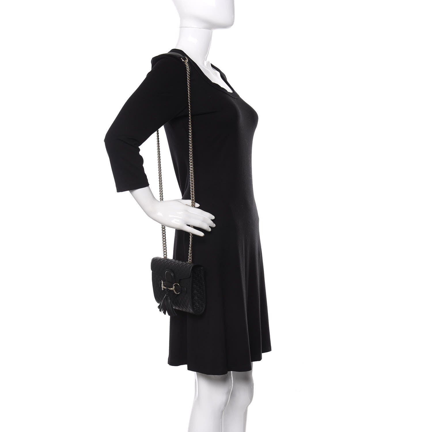 Gucci Microguccissima Mini Emily Shoulder Bag Black 2 of 10