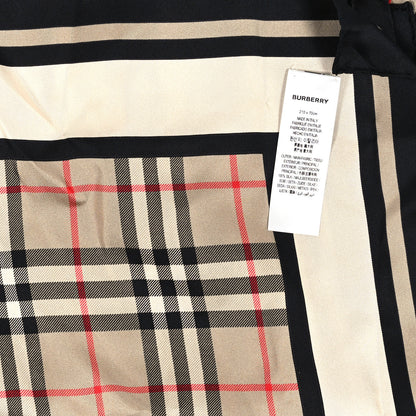 Burberry Silk Vintage Check Icon Stripe TB Monogram Print Scarf Archive Beige 4 of 4