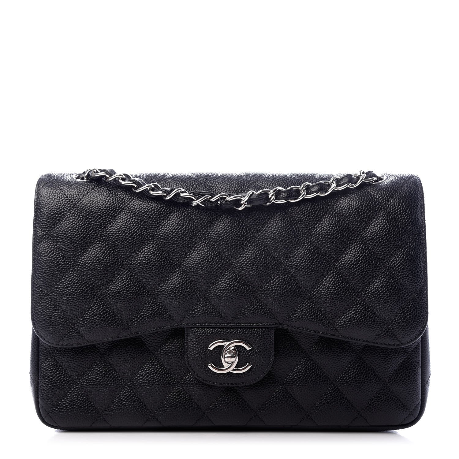 Chanel Caviar Quilted Jumbo Double Flap Black 1 of 10