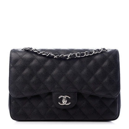 Chanel Caviar Quilted Jumbo Double Flap Black 1 of 10