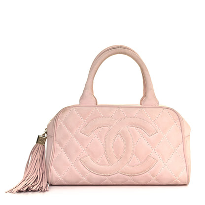 Chanel Caviar Quilted Small Bowler Tassel Pink 1 of 16