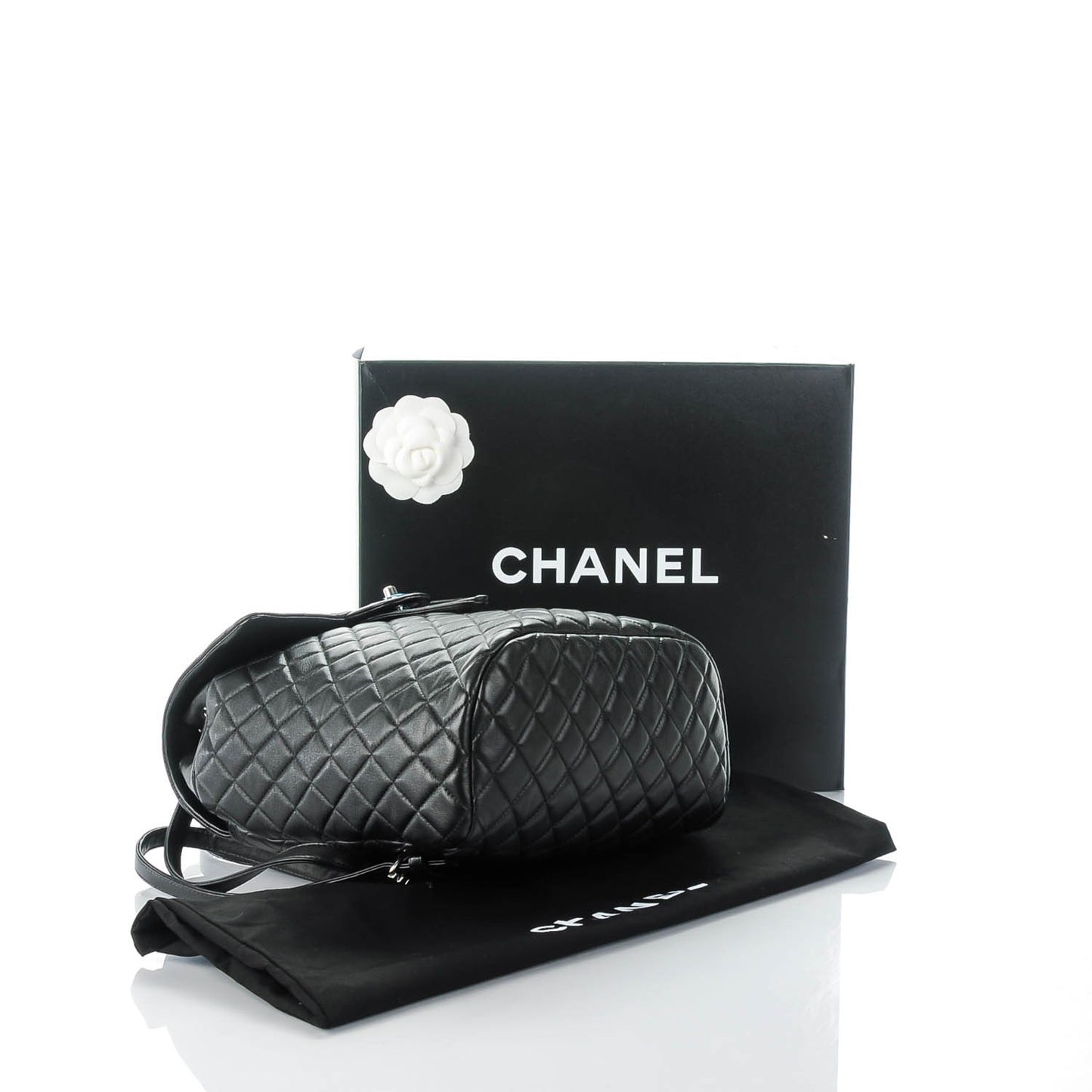 Lambskin Quilted Large Urban Spirit Backpack Black