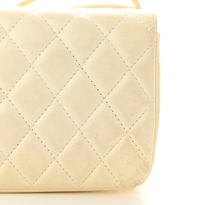 Chanel Lambskin Quilted Butterfly Chain Clutch White 21 of 21