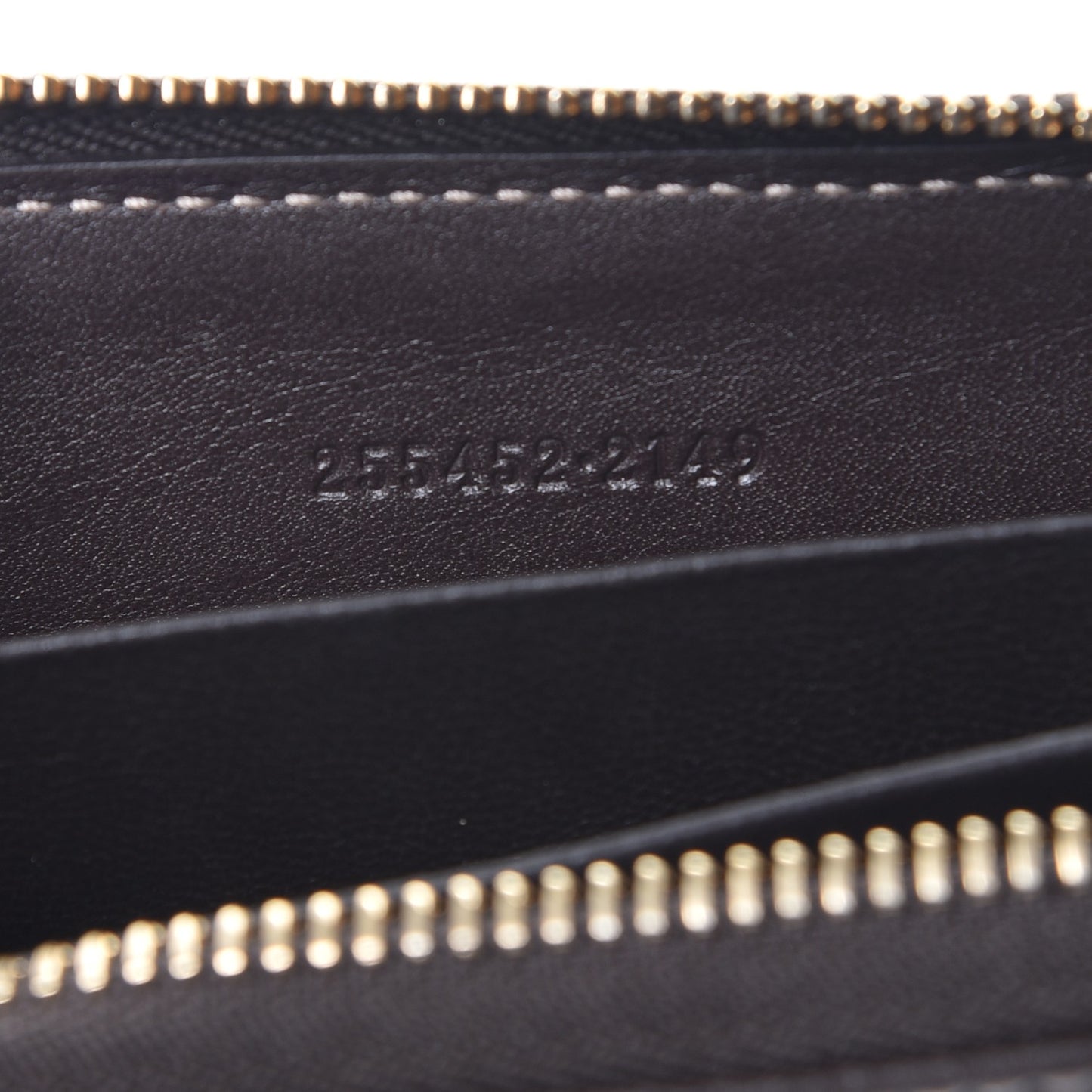 Monogram Zip Around Card Case Brown