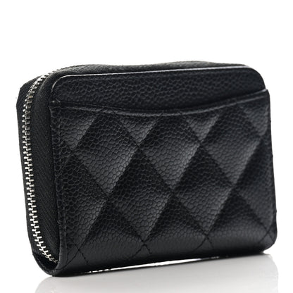 Chanel Caviar Quilted Zip Coin Purse Black 3 of 7