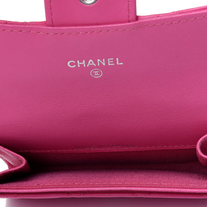 Chanel Lambskin Quilted Flap Card Holder Pink 4 of 5