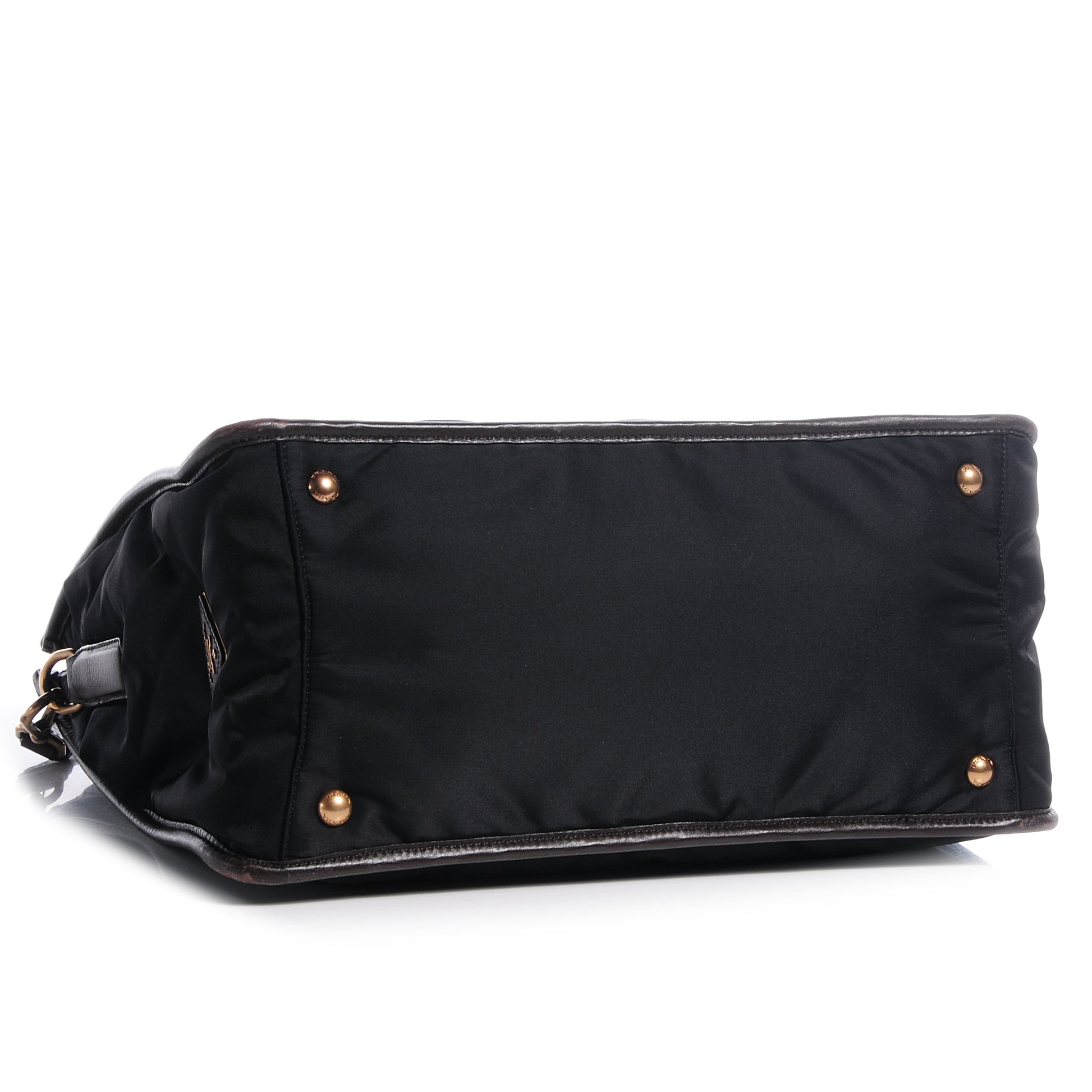 Prada Tessuto Nylon Double Zip Logo Tote Nero Black 4 of 11