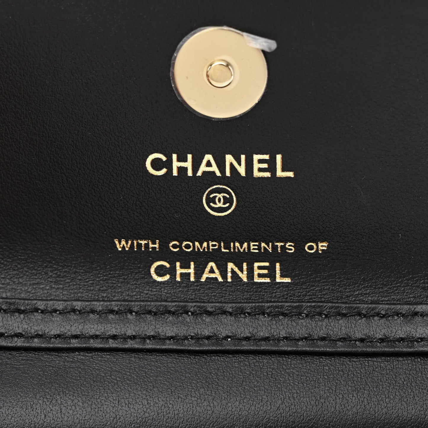 Canvas Check Flag Printed CC Clutch With Chain Beige Multicolor