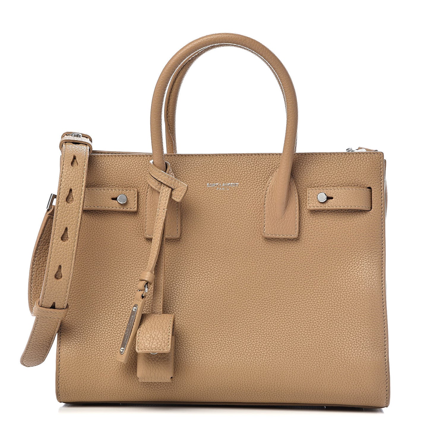 Grained Calfskin Baby Sac De Jour Souple Dark Beige