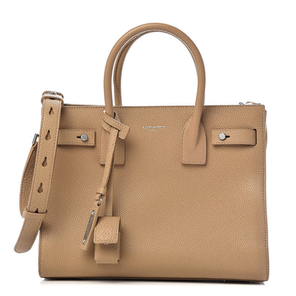 Saint Laurent Grained Calfskin Baby Sac De Jour Souple Dark Beige 1 of 12