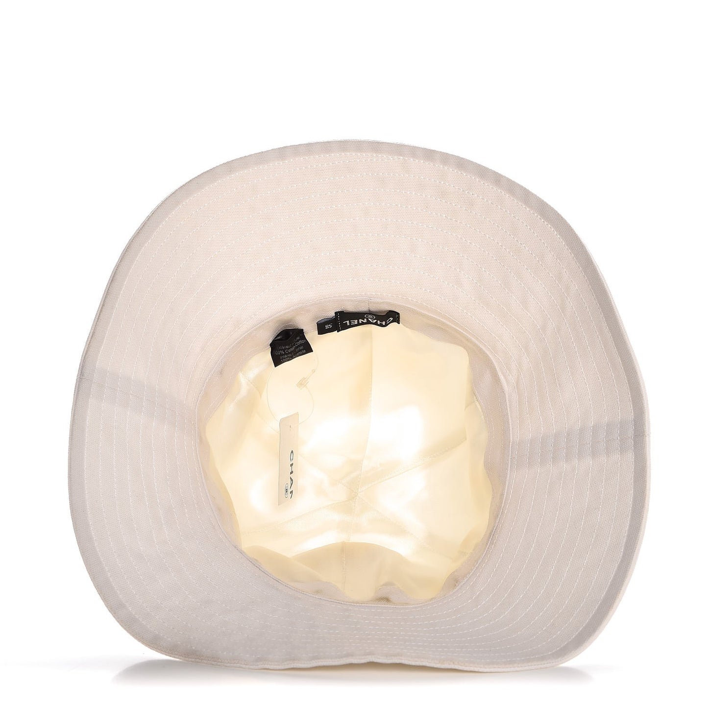 Cotton Butterfly Embellished Bucket Hat 58 White