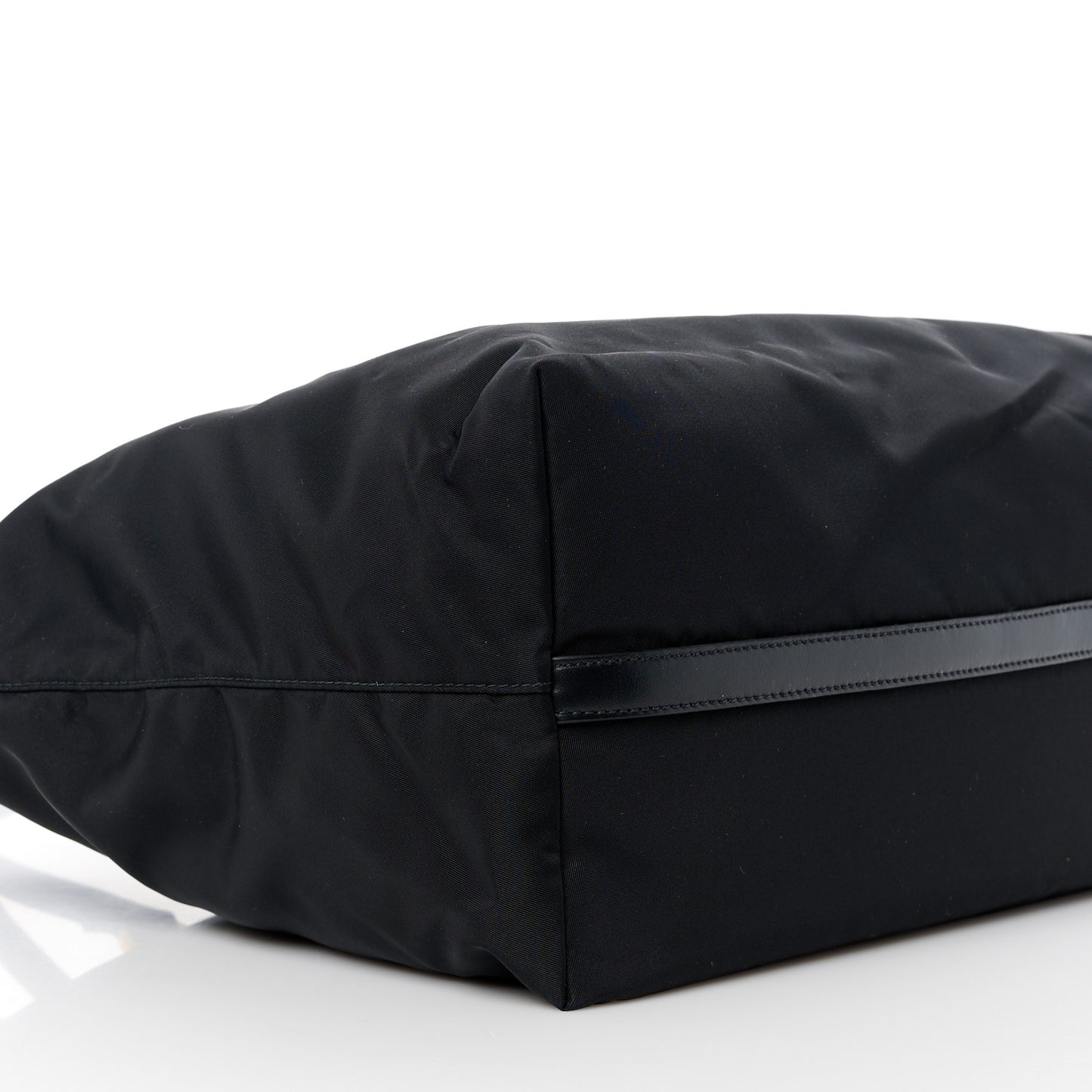 Tessuto Nylon Soft Calf Shopping Tote Black