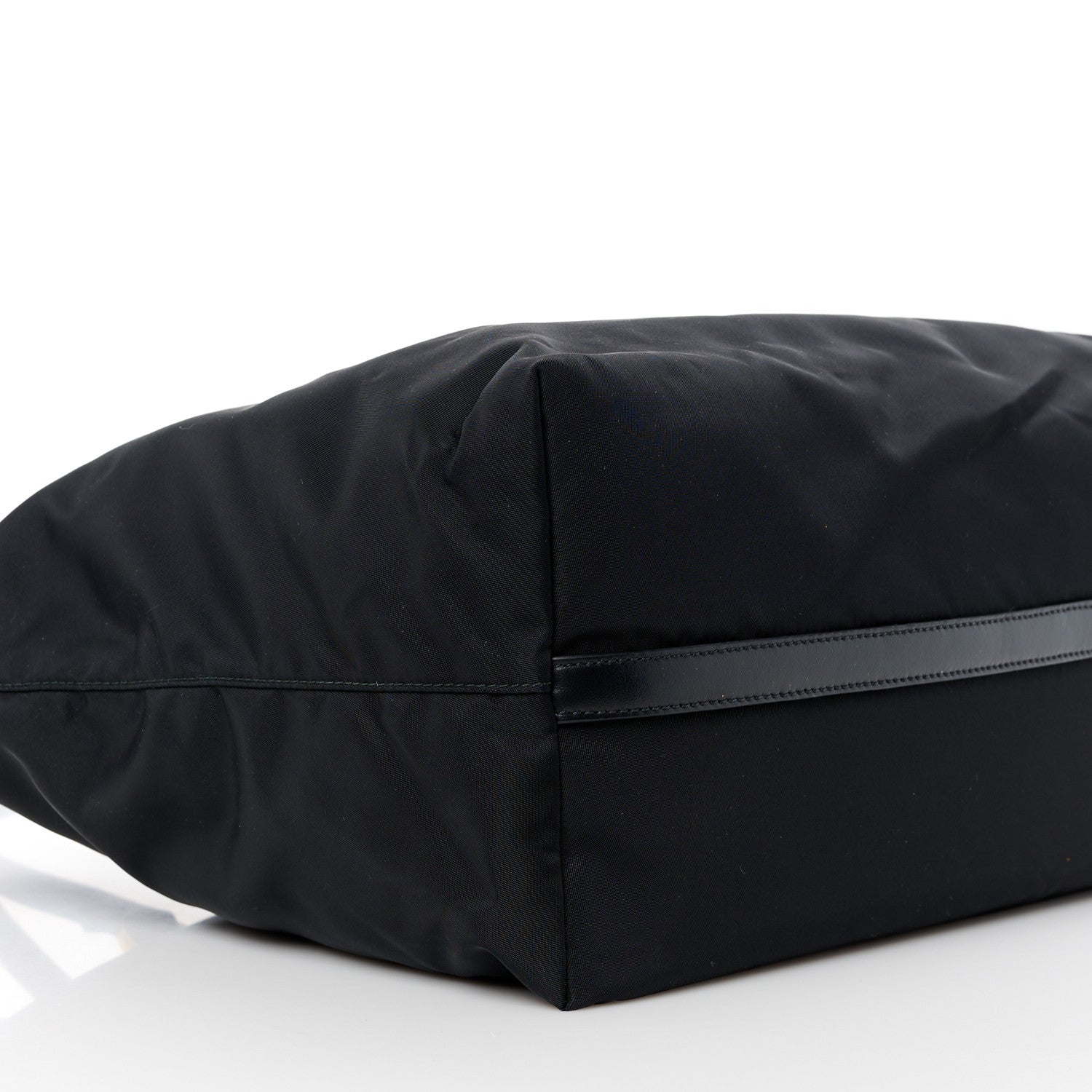 Prada Tessuto Nylon Soft Calf Shopping Tote Black 11 of 12