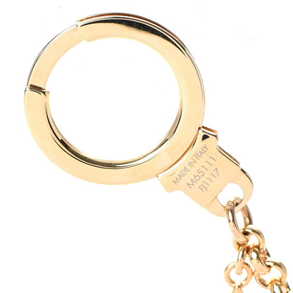 Louis Vuitton Brass Enamel Fleur De Monogram Bag Charm Chain Gold 5 of 5