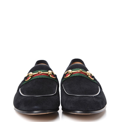 Gucci Suede Web Mens Horsebit Loafers 7 Navy 2 of 9