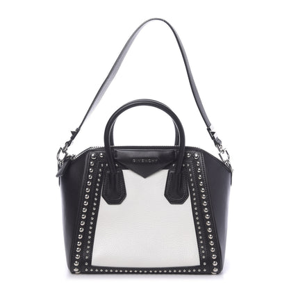 Givenchy Calfskin Small Studded Bi-Color Antigona Black White 1 of 12