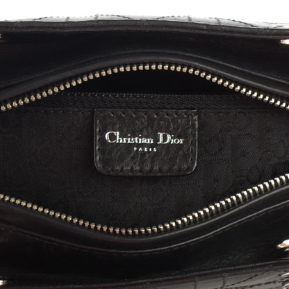 Christian Dior Calfskin Cannage Stitched Medium Lady Dior Black 6 of 7
