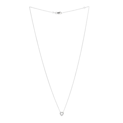 Roberto Coin 18K White Gold Diamond Tiny Treasures Heart Pendant Necklace 3 of 6
