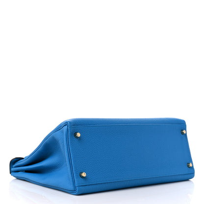 Hermes Togo Kelly Retourne 35 Bleu Zanzibar 4 of 8