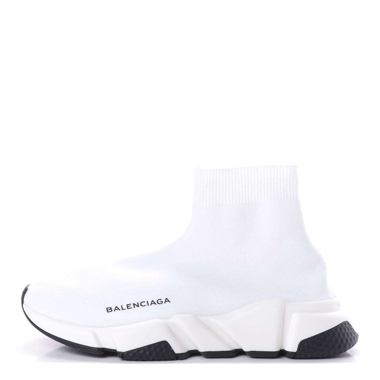 Neoprene Knit Womens Speed Sneakers 37 White Black