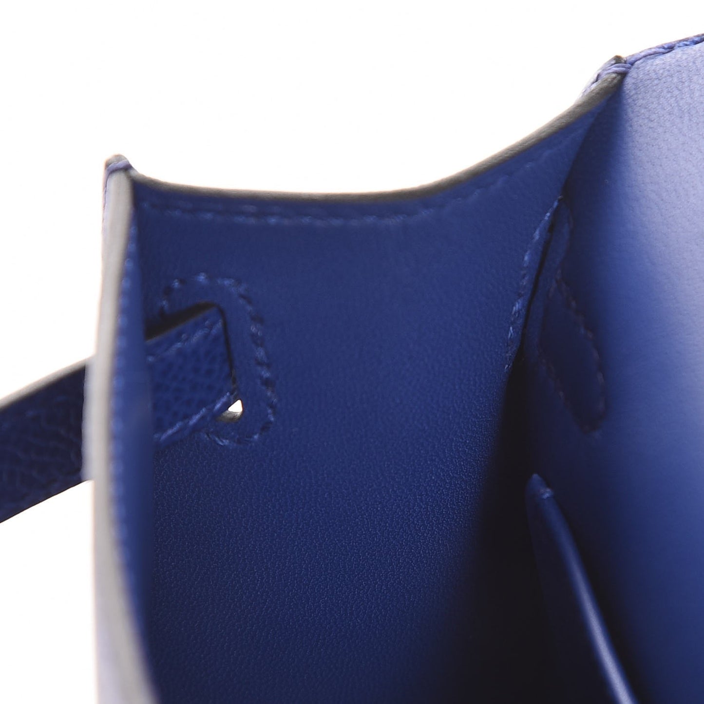 Epsom Mini Kelly Sellier 20 Bleu Electrique