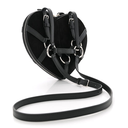 Alaia Suede Goatskin Harness Le Coeur Bag Black 2 of 10