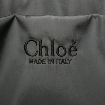 Chloe Recycled Nylon Medium Woody Ribbon Tote Elephant Grey 6 of 10